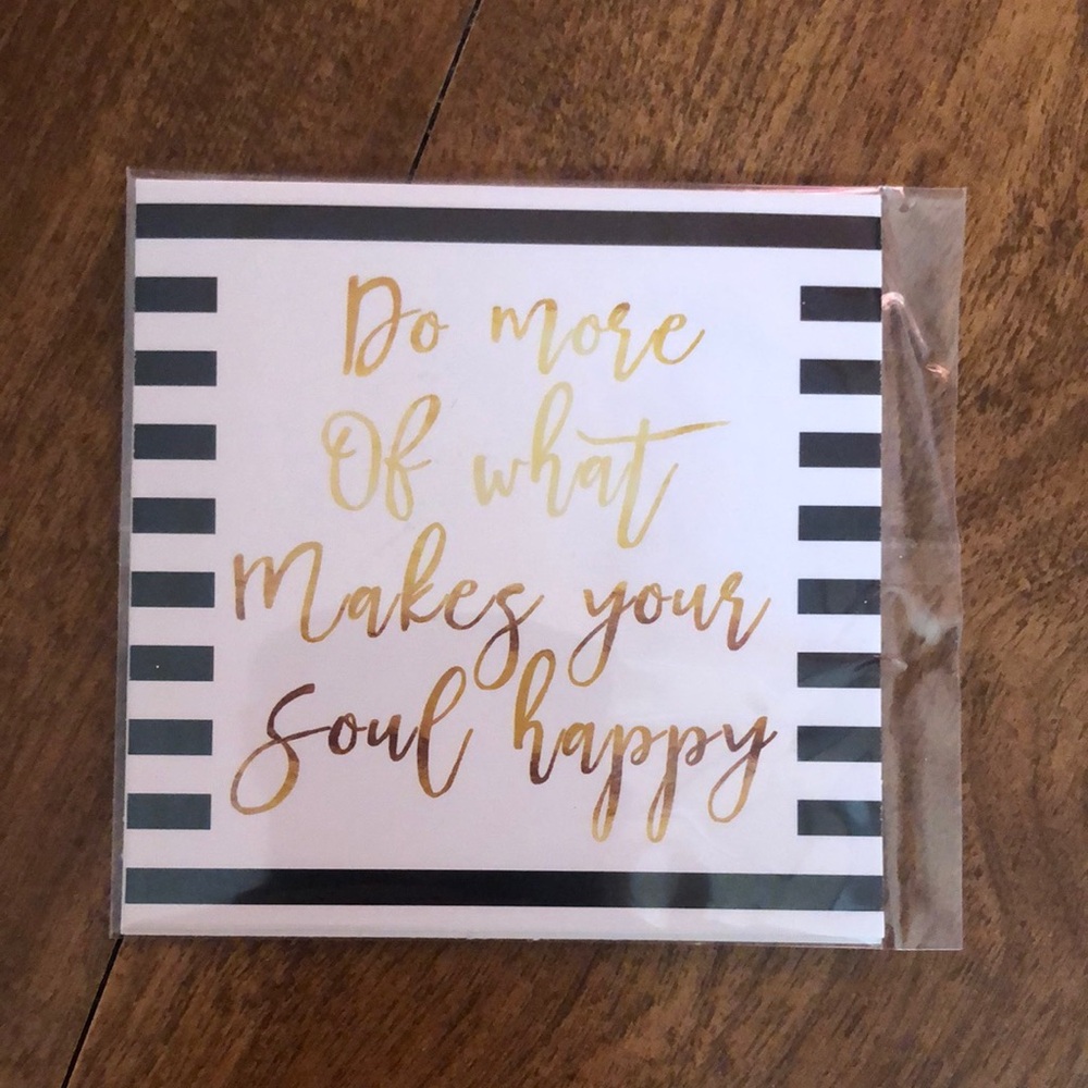 Inspirational Gold and Black Striped Card